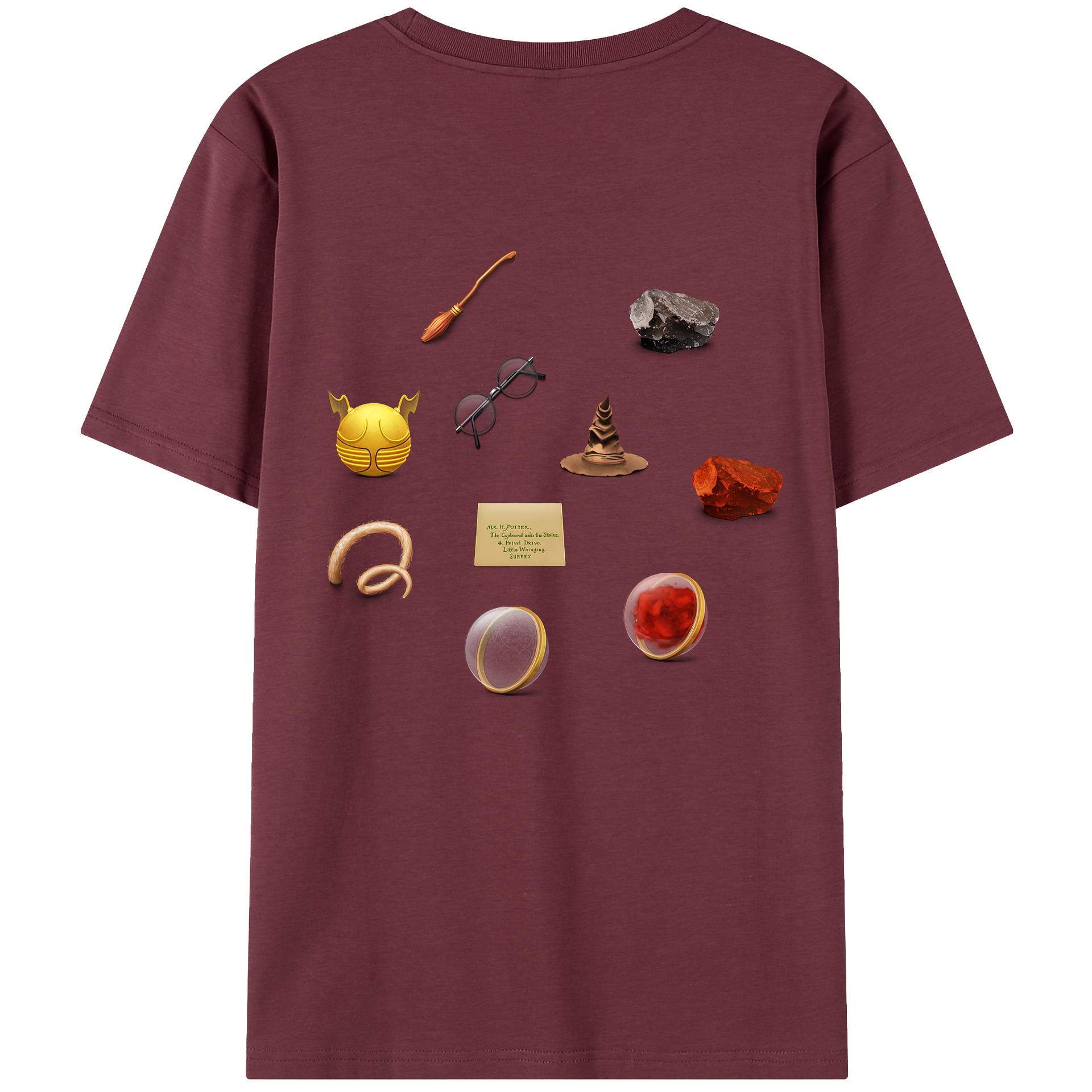 （画像用） Harry Potter ハリー・ポッターシリーズ 綿100％半袖Tシャツ（背面プリント）